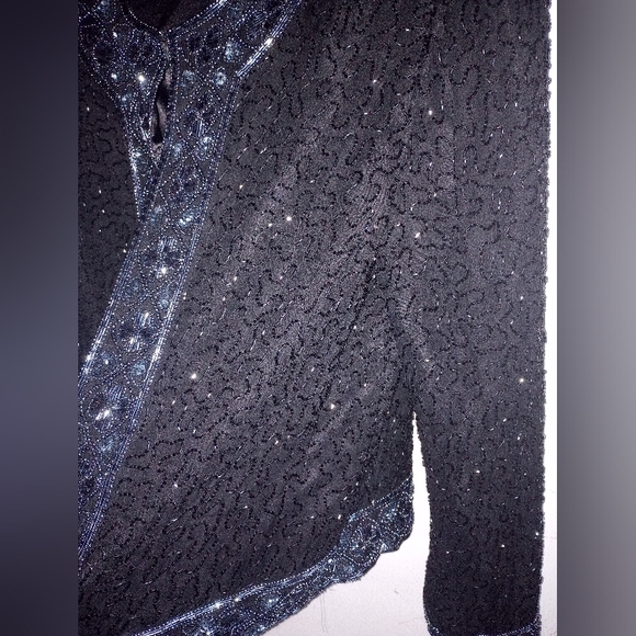 SCALA Silk beaded & sequined jacket blazer - Picture 5 of 12